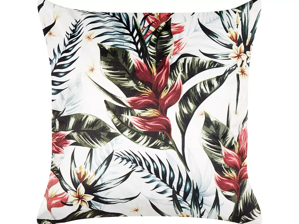 Discount Beliani Koristetyyny Sametti Vihrea/Punainen 45 X 45 Cm 2 Kpl Edelweiss