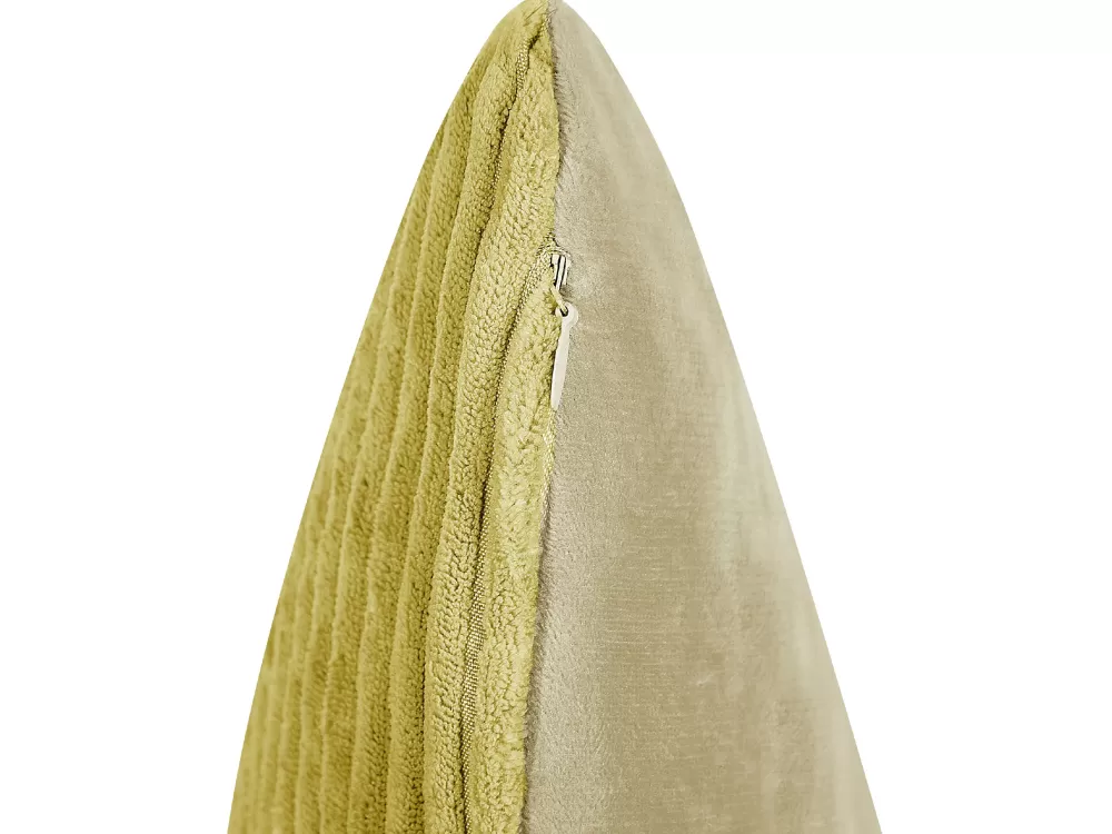 Store Beliani Koristetyyny Vakosametti Oliivinvihrea 47 X 27 Cm 2 Kpl Millet