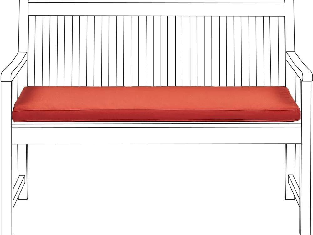 Online Beliani Punainen Pehmuste Puutarhapenkkiin 112 X 54 Cm Vivara