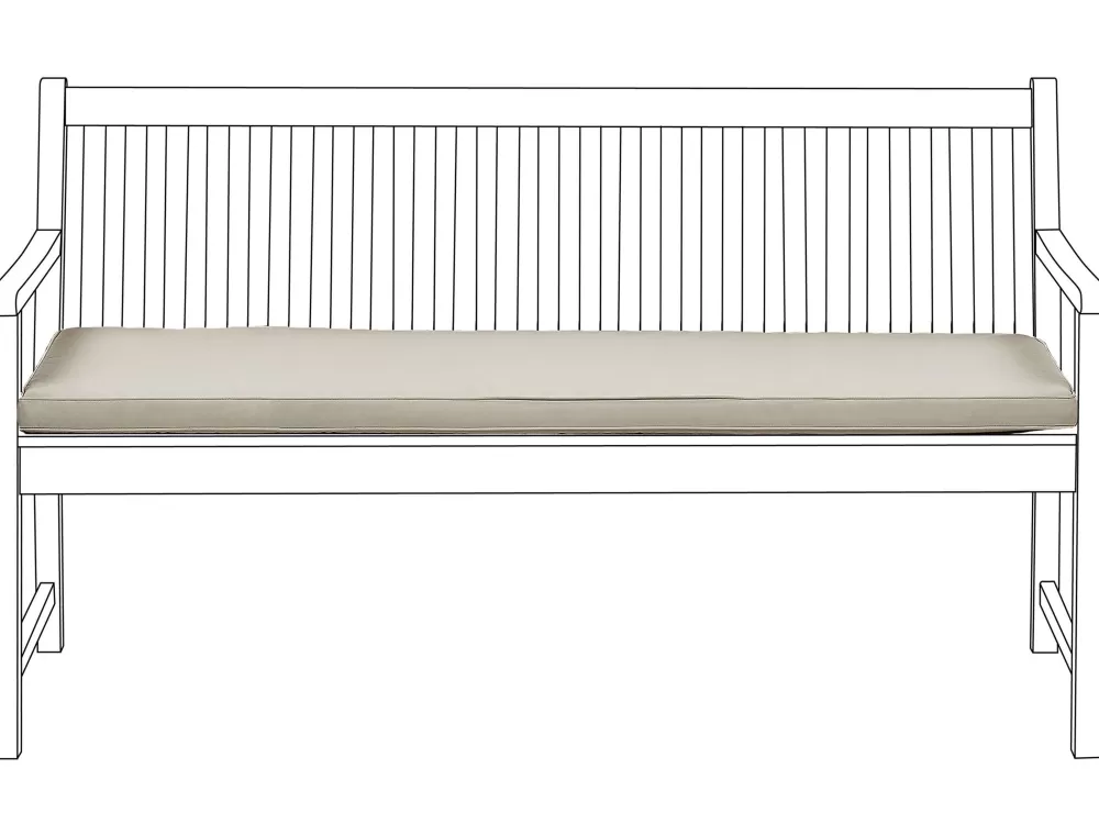 Discount Beliani Puutarhapenkin Istuintyyny Ruskeanharmaa 152 X 54 Cm Vivara