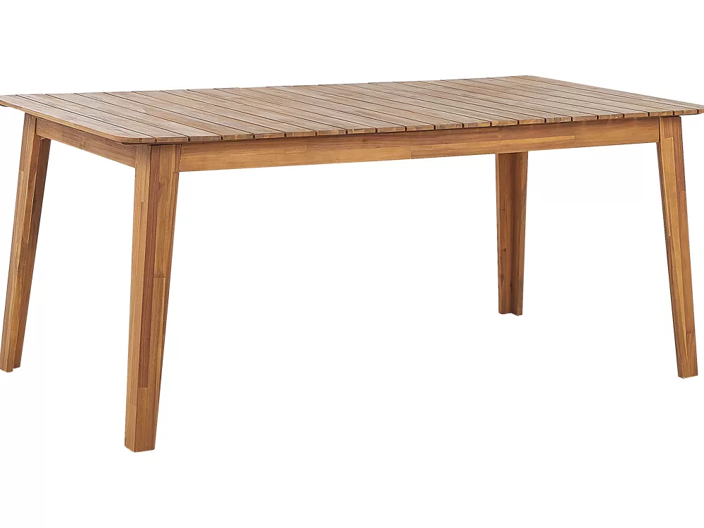 Discount Beliani Puutarhapoyta Akaasia Vaalea Puu 180 X 90 Cm Fornelli