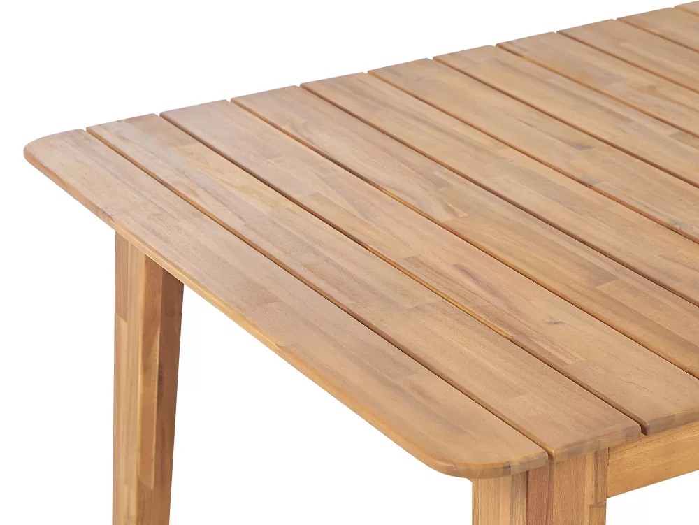 Discount Beliani Puutarhapoyta Akaasia Vaalea Puu 180 X 90 Cm Fornelli