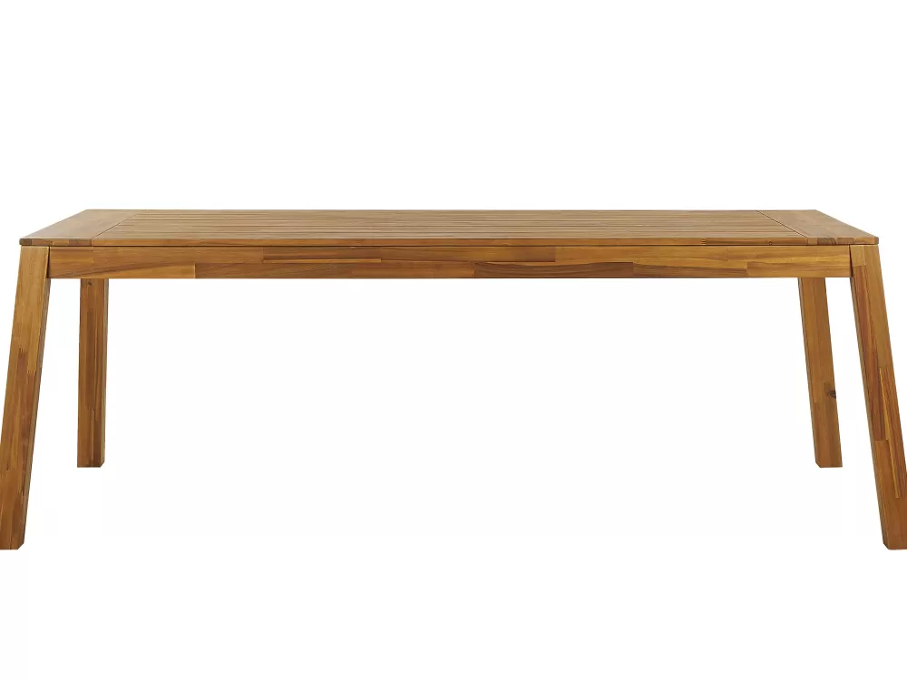 Outlet Beliani Puutarhapoyta Akaasia Vaalea Puu 210 X 90 Cm Livorno