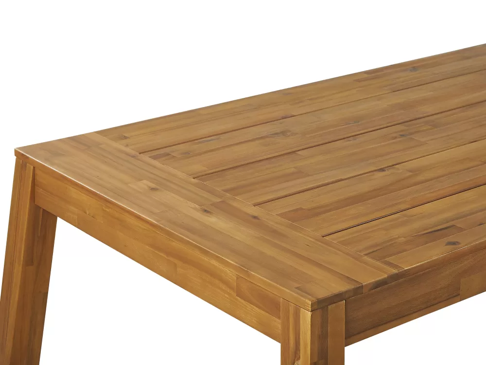 Outlet Beliani Puutarhapoyta Akaasia Vaalea Puu 210 X 90 Cm Livorno