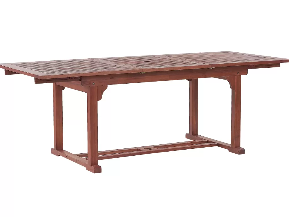 Ulkokalusteet<Beliani Puutarhapoyta Jatkettava Akaasia Tumma Puu 160/220 X 90 Cm Toscana