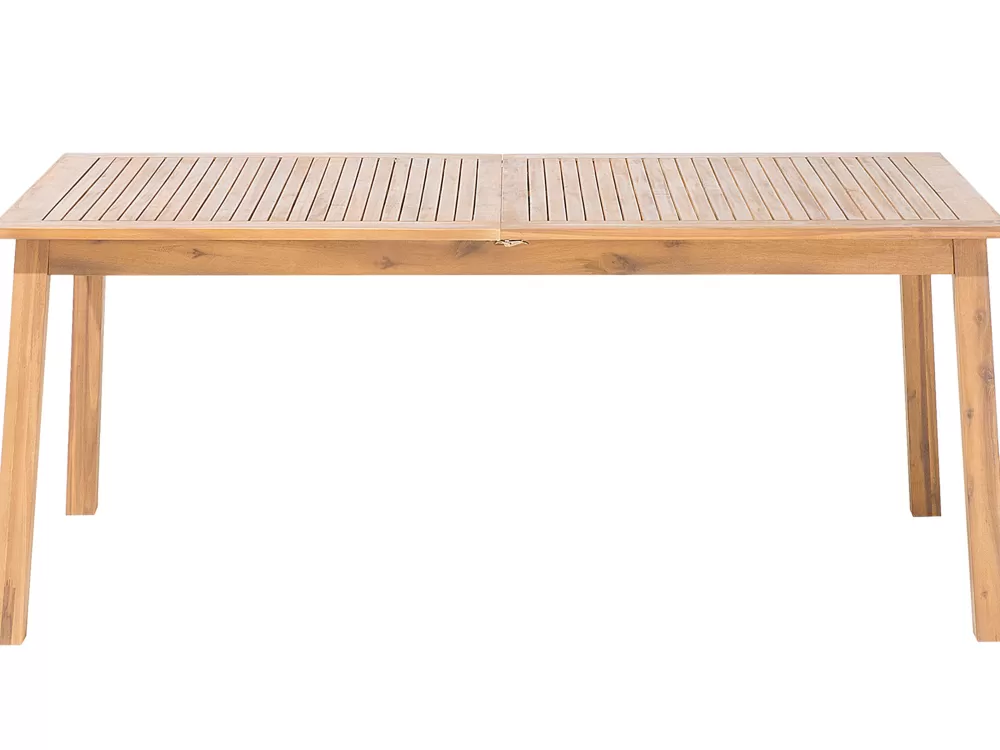 Ulkokalusteet<Beliani Puutarhapoyta Jatkettava Akaasia Vaalea Puu 180/240 X 100 Cm Cesana