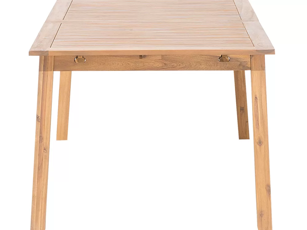 Ulkokalusteet<Beliani Puutarhapoyta Jatkettava Akaasia Vaalea Puu 180/240 X 100 Cm Cesana