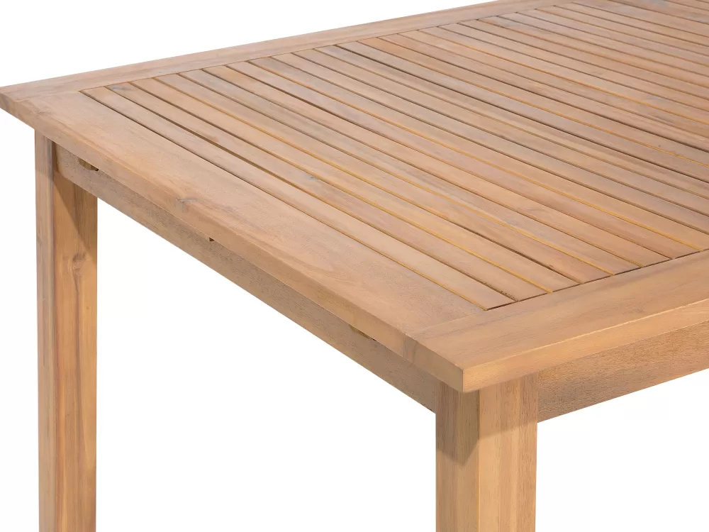 Ulkokalusteet<Beliani Puutarhapoyta Jatkettava Akaasia Vaalea Puu 180/240 X 100 Cm Cesana