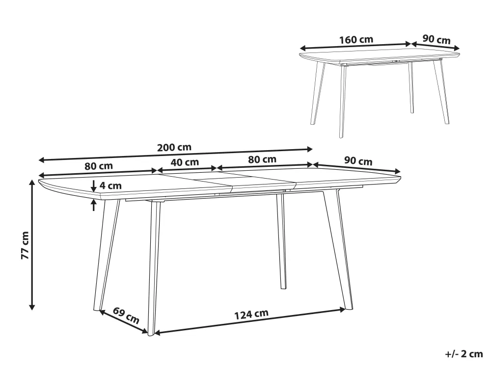 Pöydät<Beliani Ruokapoyta Jatkettava Marmorikuvio Valkoinen/Kulta 160/200 X 90 Cm Mosby