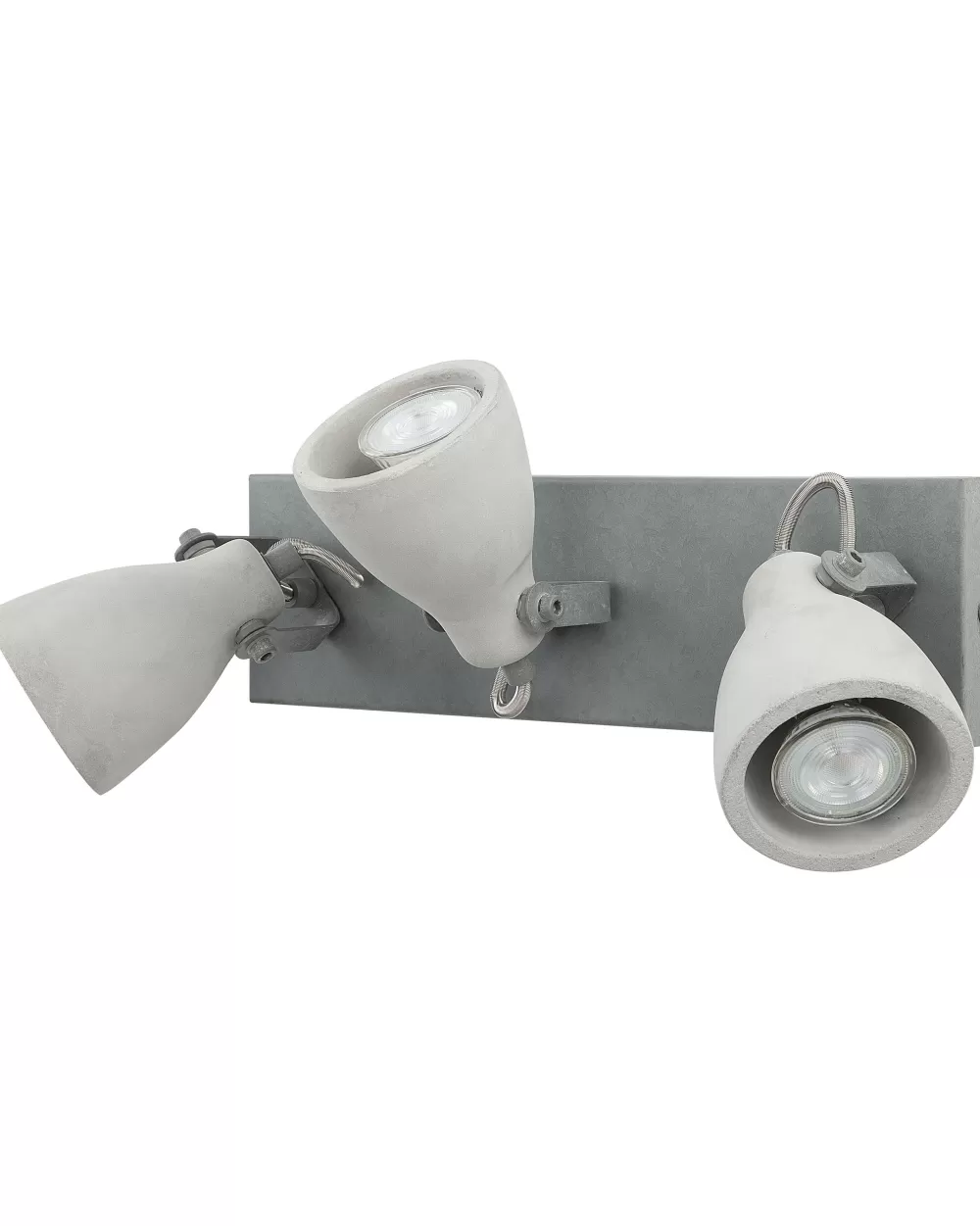 Cheap Beliani Seinavalaisin 3 Polttimoa Betoni Vaaleanharmaa Mistago