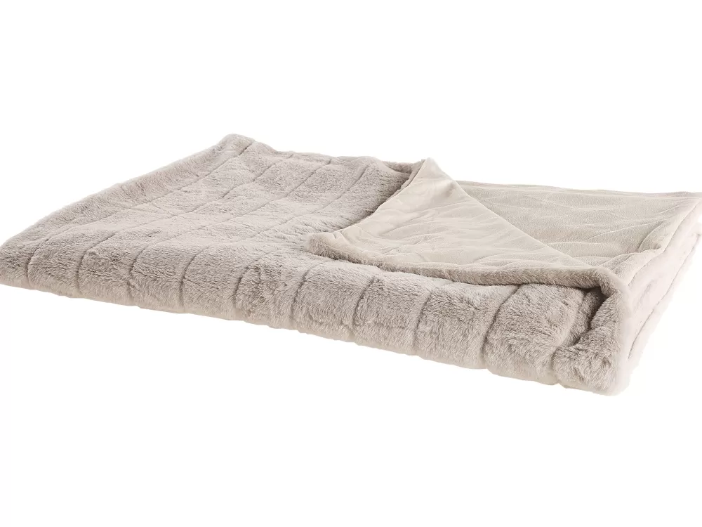 Best Beliani Torkkupeitto Kangas Beige 150 X 200 Cm Labyar