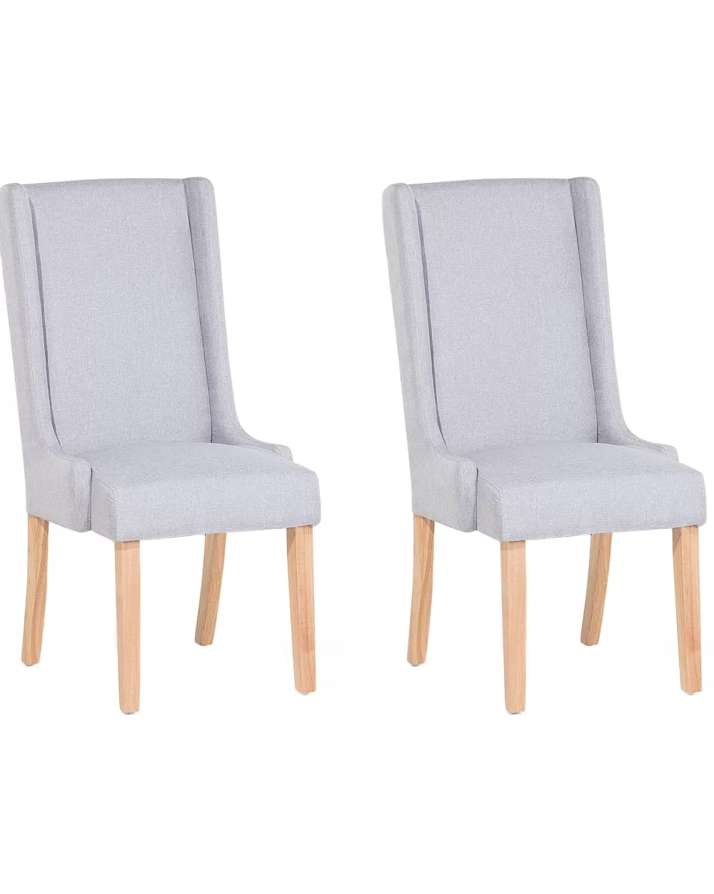 Flash Sale Beliani Tuoli Kangas Vaaleanharmaa 2 Kpl Chambers