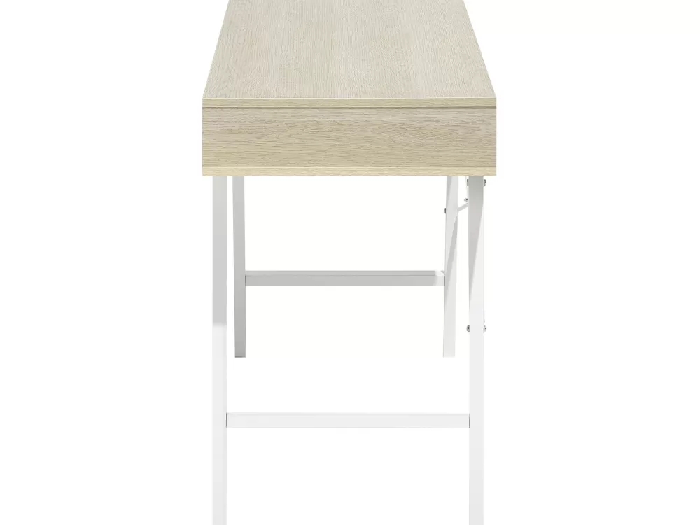 Lastenhuone<Beliani Tyopoyta 2 Laatikkoa Hylly Vaalea Puu/Valkoinen 120 X 48 Cm Clarita