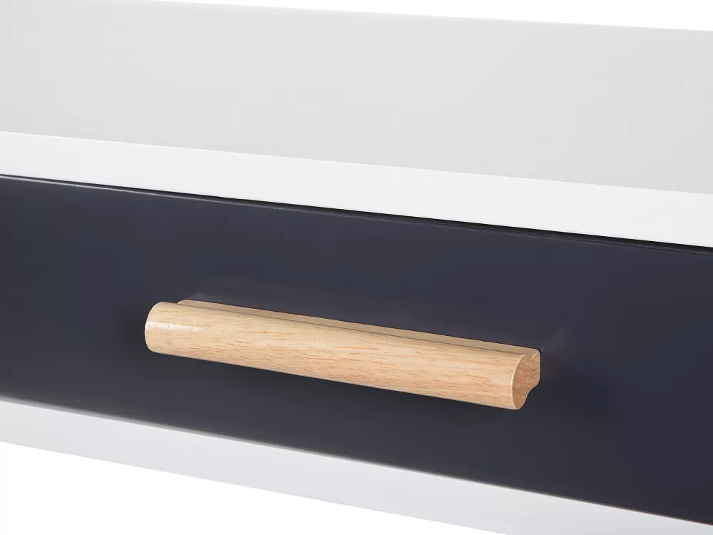 Lastenhuone<Beliani Tyopoyta 2 Laatikkoa Hylly Valkoinen/Harmaa 120 X 45 Cm Frisco